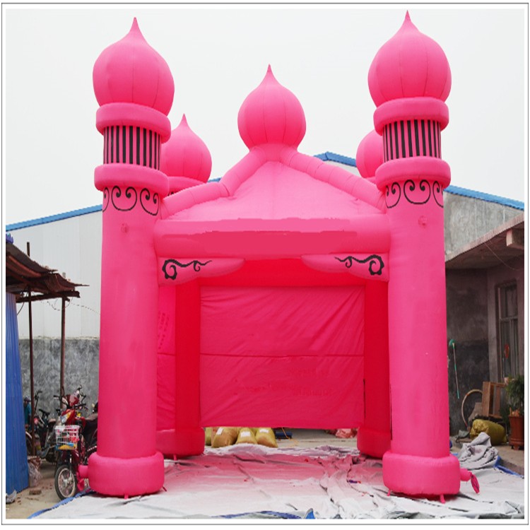 围场粉色帐篷